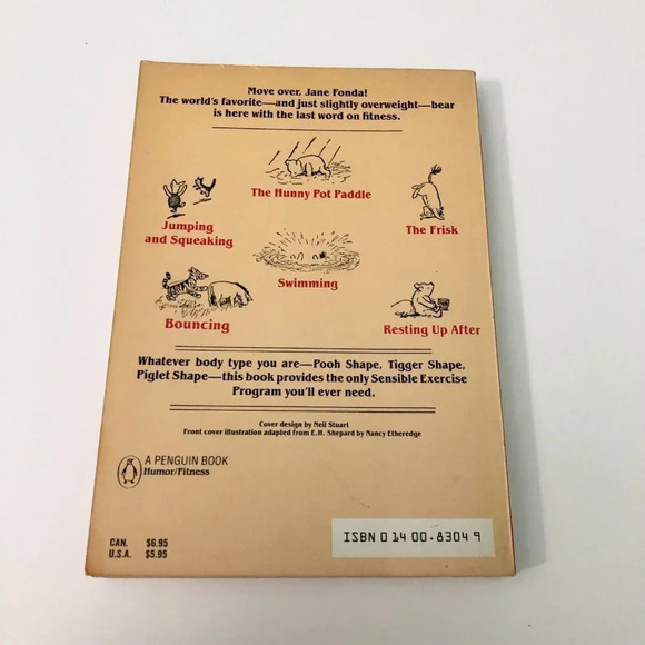 Vtg 1985 Poohs Workout Book Ethan Mordden Softcover Penguin  Books - Picture 16 of 16